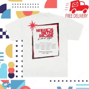New Kids On The Block Store Merch Las Vegas Event Sign Tee