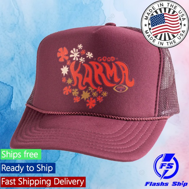 Bingsurf Store Merch Good Karma Trucker Maroon Hat Bingsurf Store Merch Good Karma Trucker Maroon Hat