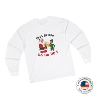 Giggitee Store Merch Bros Before Ho Ho Ho’s Christmas Long Sleeve Tee