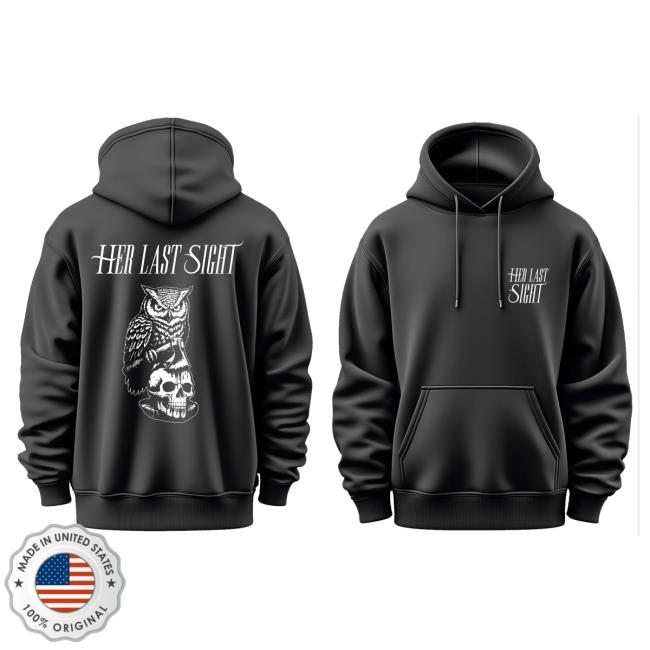 Her Last Sight Merch Store Owl Hoodie Black Her Last Sight Merch Store Owl Hoodie Black