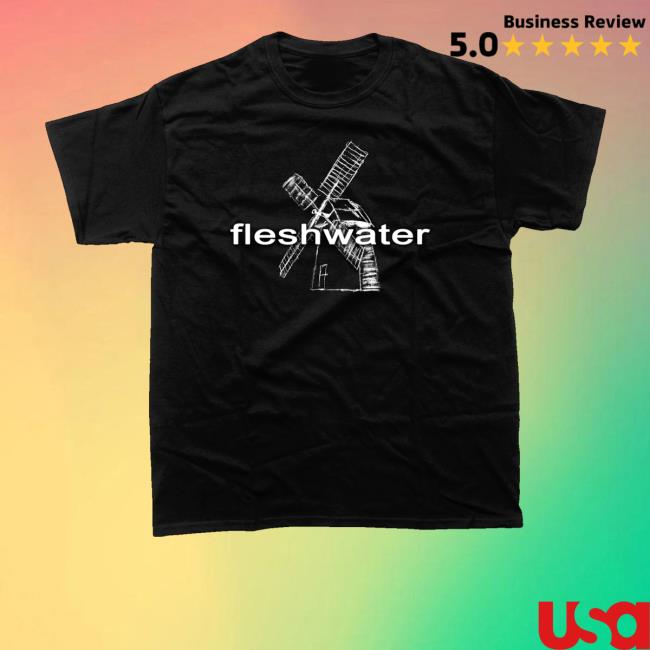 Fleshwater Merch Store Fleshwater Sketch Windmill Black T-Shirt Fleshwater Merch Store Fleshwater Sketch Windmill Black T-Shirt