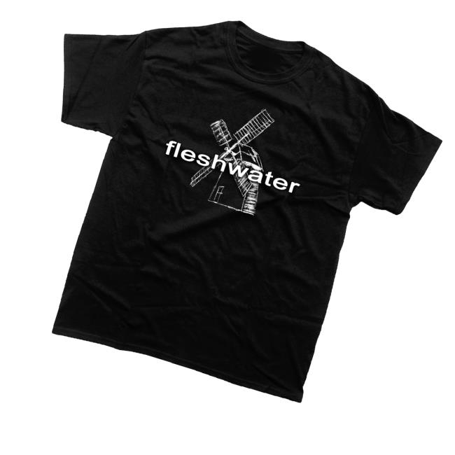 Fleshwater Merch Store Fleshwater Sketch Windmill Black T-Shirt Fleshwater Merch Store Fleshwater Sketch Windmill Black T-Shirt