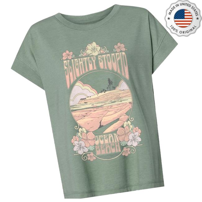 Slightly Stoopid Merch Store Ladies Psychedelic Summer Tee Basil Slightly Stoopid Merch Store Ladies Psychedelic Summer Tee Basil