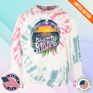 Slightly Stoopid Merch Store Up On A Plane Ladies Tie Dye Crewneck