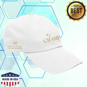 T1 Shop Store Merch T1 2025 World Champions V6 Dad White Hat