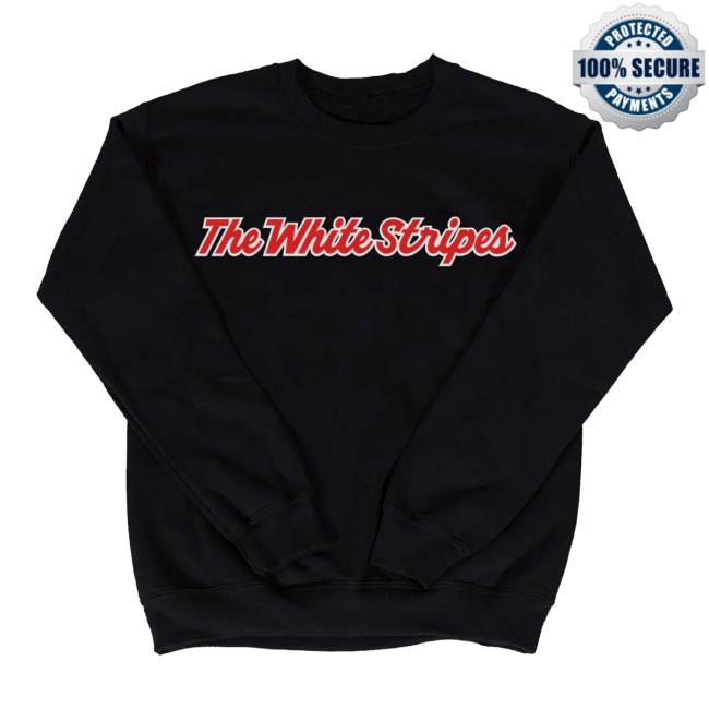 Third Man Records Merch Store White Stripes Chenille Pullover Sweatshirt Third Man Records Merch Store White Stripes Chenille Pullover Sweatshirt