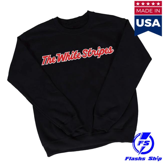 Third Man Records Merch Store White Stripes Chenille Pullover Sweatshirt Third Man Records Merch Store White Stripes Chenille Pullover Sweatshirt