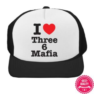 Three 6 Mafia Merch Store I Love Three 6 Mafia Trucker Hat
