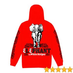 White Stripes Store Merch Elephant Red Hoodie