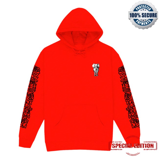 White Stripes Store Merch Elephant Red Hoodie White Stripes Store Merch Elephant Red Hoodie