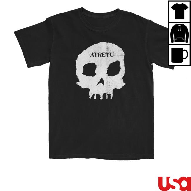 Atreyu Merch Store Distressed Skull Tee Atreyu Merch Store Distressed Skull Tee