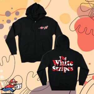 White Stripes Store Merch Peppermint Twist Zip Up Hoodie