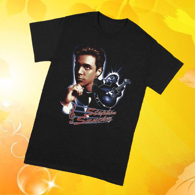 Stephen Sanchez Merch Store Guitar Portrait T-Shirt Stephen Sanchez Merch Store Guitar Portrait T-Shirt