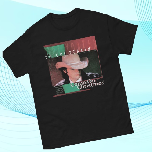 Dwight Yoakam Store Merch Come On Christmas Album T-Shirt Dwight Yoakam Store Merch Come On Christmas Album T-Shirt
