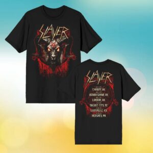 Slayer Store Merch Goat Banner Summer 2025 Itin Tee