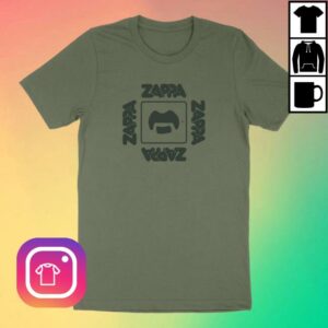 Frank Zappa Official Store Merch Zappa Logo Army Green T-Shirt