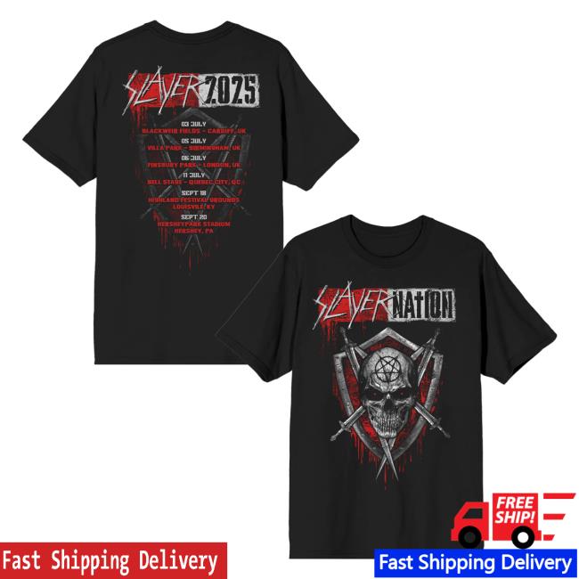 Slayer Merch Store Drip Slayer Nation Summer 2025 Itin Tee Slayer Merch Store Drip Slayer Nation Summer 2025 Itin Tee