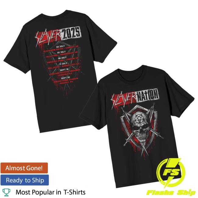 Slayer Merch Store Drip Slayer Nation Summer 2025 Itin Tee Slayer Merch Store Drip Slayer Nation Summer 2025 Itin Tee