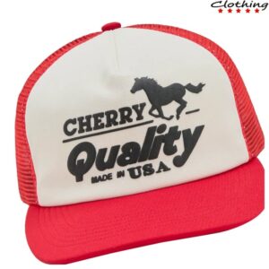 Above The Clouds Store Merch Quality Trucker Red Hat