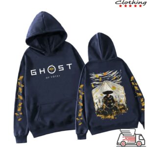 Ghost Of Yotei Merch Store Ghost Of Yotei Navy Blue Hoodie