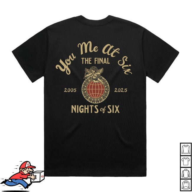 You Me At Six Store Merch Final Nights Of Six T-Shirt You Me At Six Store Merch Final Nights Of Six T-Shirt