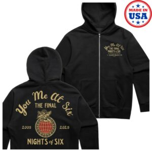 You Me At Six Store Merch Final Nights Of Six Hoodie