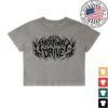 kenny parkway drive store merch death metal logo womens heavyweight crop t shirt