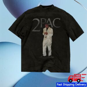 2Pac Shop Merch White Suit Layered Shirt