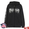 kenny damaged society store merch metal logo genxsis zip hoodie