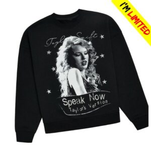 Taylor Swift Store Merch Speak Now Taylor’s Version Black Crewneck Sweatshirt