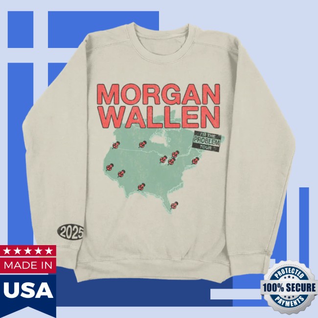Morgan Wallen Store Merch I’M The Problem Tour Crewneck Morgan Wallen Store Merch I’M The Problem Tour Crewneck
