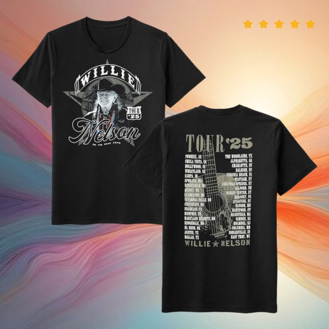 Willie Nelson Store Merch Willie 2025 Photo T-Shirt Willie Nelson Store Merch Willie 2025 Photo T-Shirt