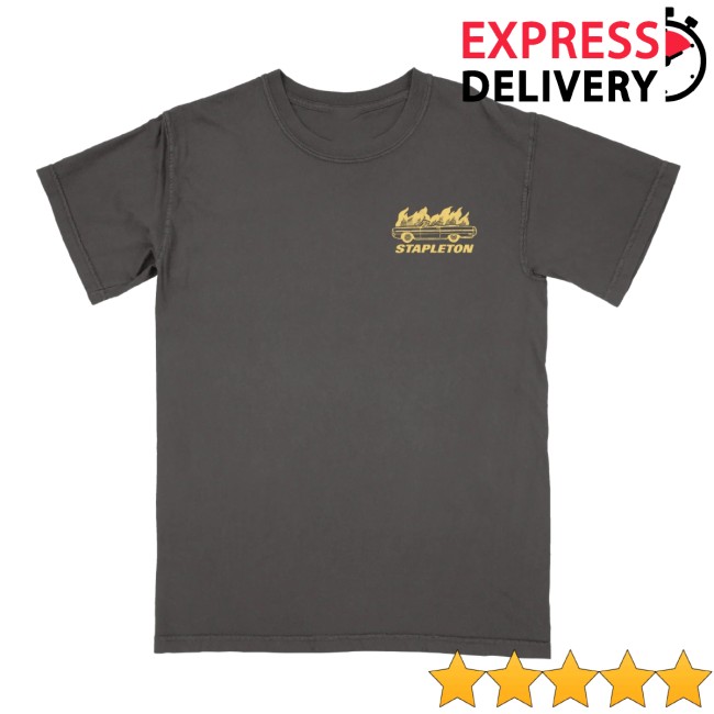 Chris Stapleton Store Merch White Horse Pyro Crew Pepper Tee Chris Stapleton Store Merch White Horse Pyro Crew Pepper Tee