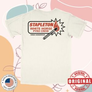 Chris Stapleton Store Merch White Horse Pyro Crew Ivory Tee