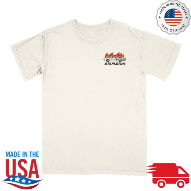 Chris Stapleton Store Merch White Horse Pyro Crew Ivory Tee Chris Stapleton Store Merch White Horse Pyro Crew Ivory Tee