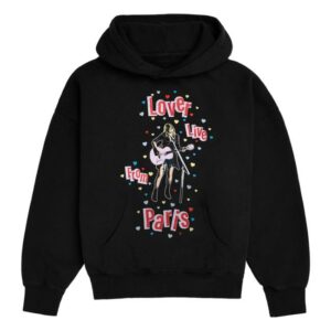 Taylor Swift Merch Store Lover Live From Paris Black Hoodie