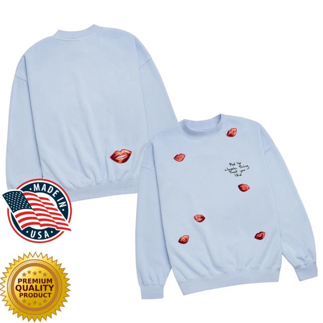Taylor Swift Merch Store Sequin Red Lip Classic Thing That You Like Crewneck Sweatshirt Taylor Swift Merch Store Sequin Red Lip Classic Thing That You Like Crewneck Sweatshirt