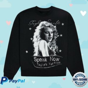 Taylor Swift Merch Store Speak Now Taylor’s Version Black Crewneck Sweatshirt