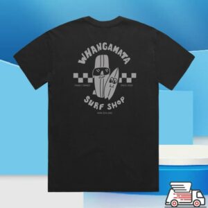 Whangamata Surf Shop Store Whangamata Surf Shop Kids Surf Dudes Faded Black Tee