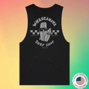 Whangamata Surf Shop Store Whangamata Surf Shop Surf Dudes Singlet Black shirt