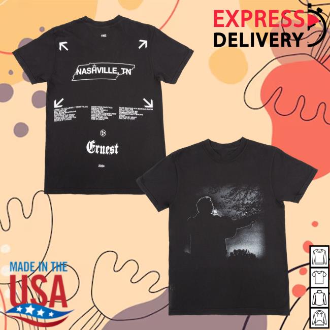 Ernest Official Merch Store Nashville Tracklist Tee Ernest Official Merch Store Nashville Tracklist Tee