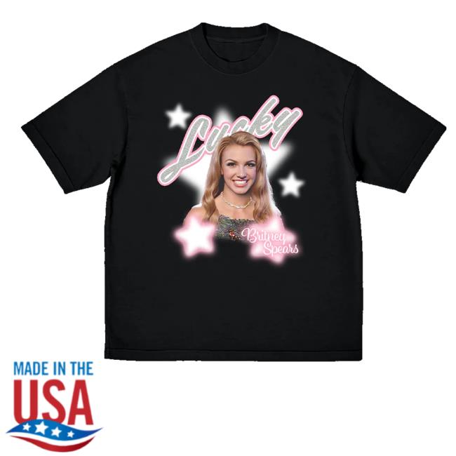 Britney Spears Store Merch Lucky Black Tee Britney Spears Store Merch Lucky Black Tee