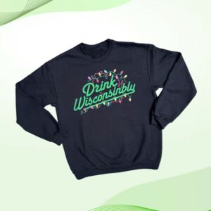 Drink Wisconsinbly Store Merch Christmas Lights Crewneck