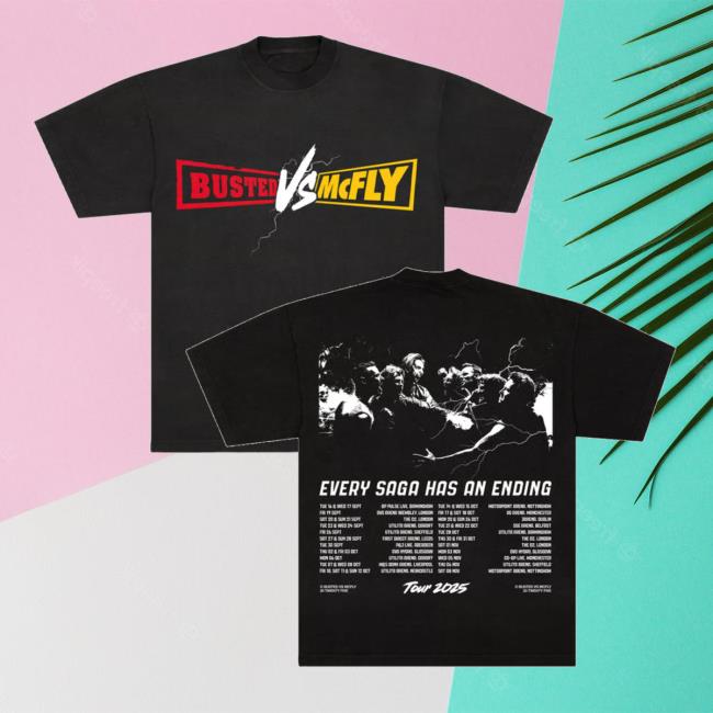 Busted Merch Store Busted Vs Mcfly T-Shirt Busted Merch Store Busted Vs Mcfly T-Shirt