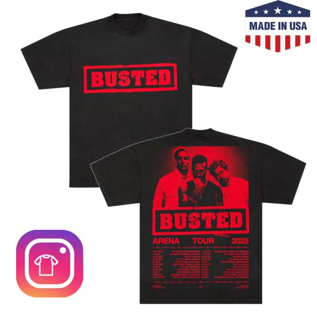 Busted Merch Store 2025 Tour T-Shirt Busted Merch Store 2025 Tour T-Shirt