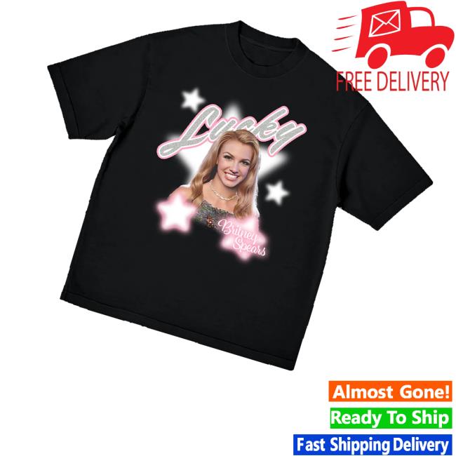 Britney Spears Store Merch Lucky Black Tee Britney Spears Store Merch Lucky Black Tee