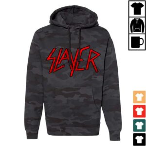 Slayer Merch Store Hell Awaits Camouflage Hoodie