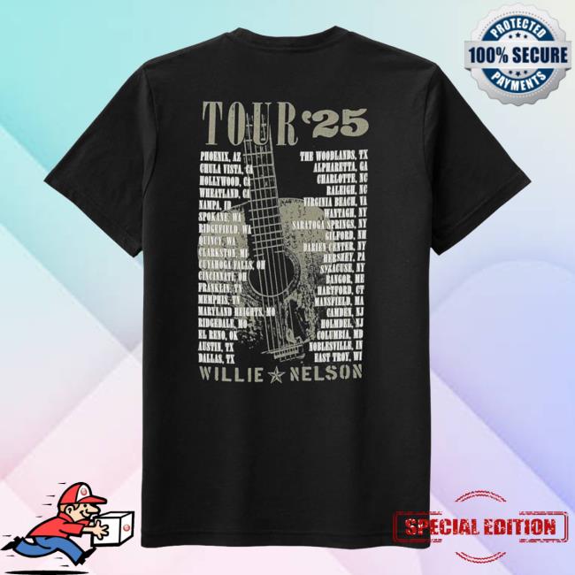 Willie Nelson Merch Store Willie 2025 Photo T-Shirt Willie Nelson Merch Store Willie 2025 Photo T-Shirt