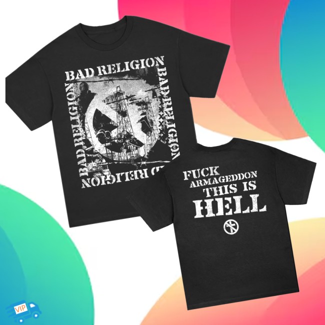 Bad Religion Store Merch This Is Hell Black T-Shirt Bad Religion Store Merch This Is Hell Black T-Shirt