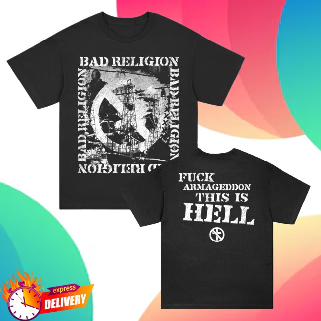 Bad Religion Store Merch This Is Hell Black T-Shirt Bad Religion Store Merch This Is Hell Black T-Shirt